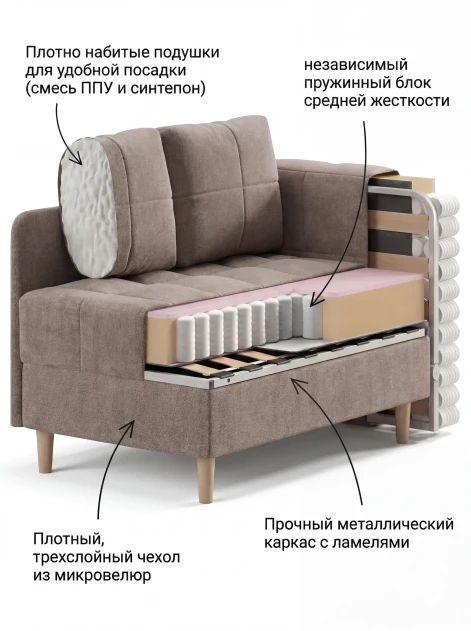 Диван Слип Макс Какао- изображение 4